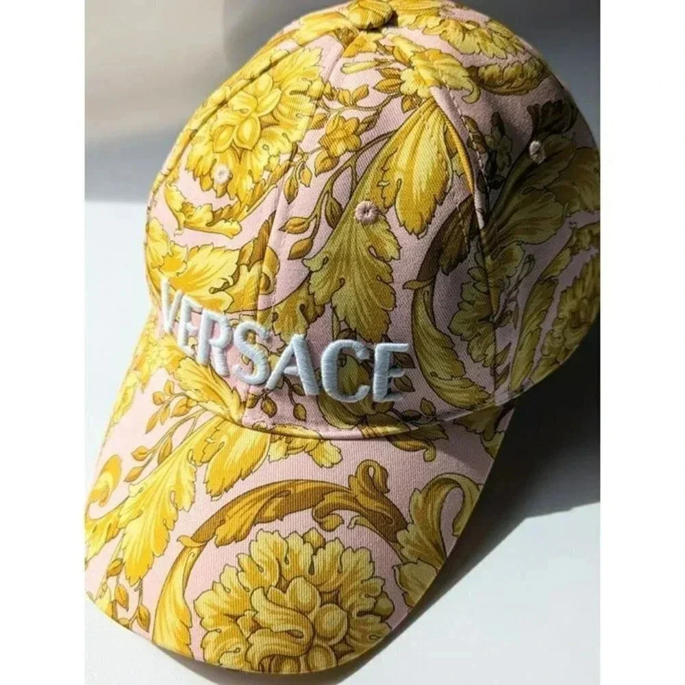 Versace Men's Logo Barocco Baseball Cotton Cap Size 58 (MSRP $525)